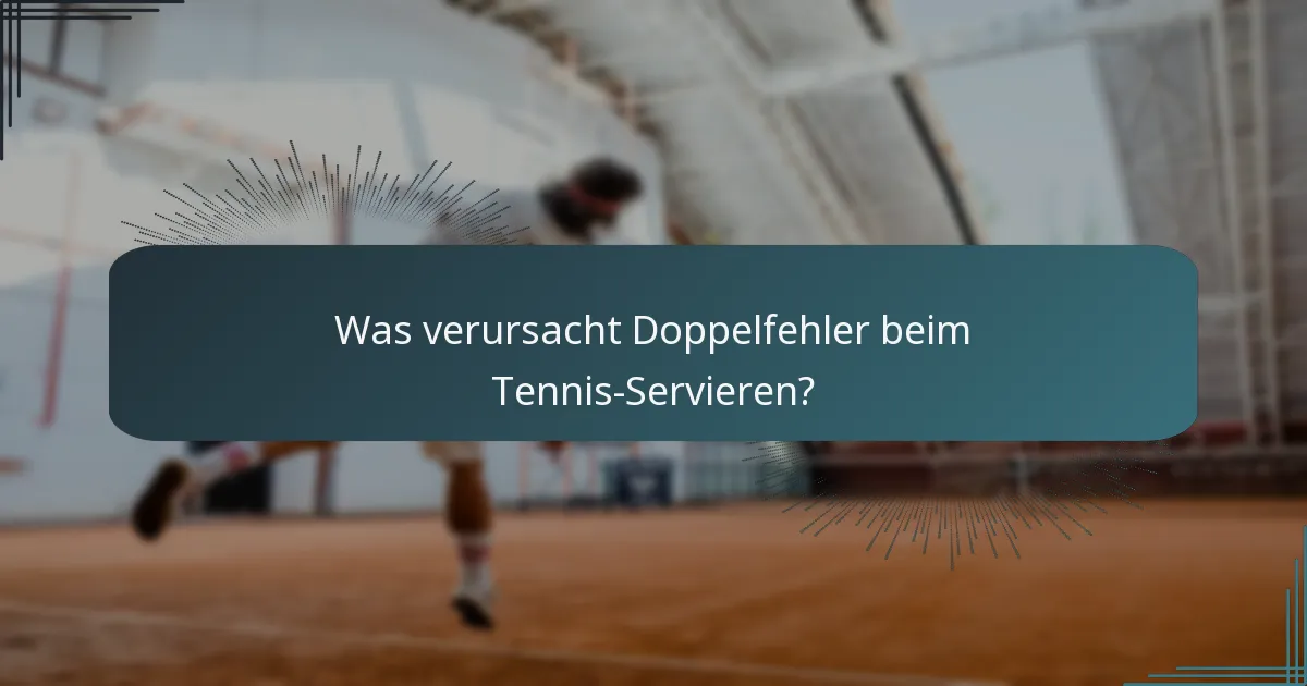 Was verursacht Doppelfehler beim Tennis-Servieren?