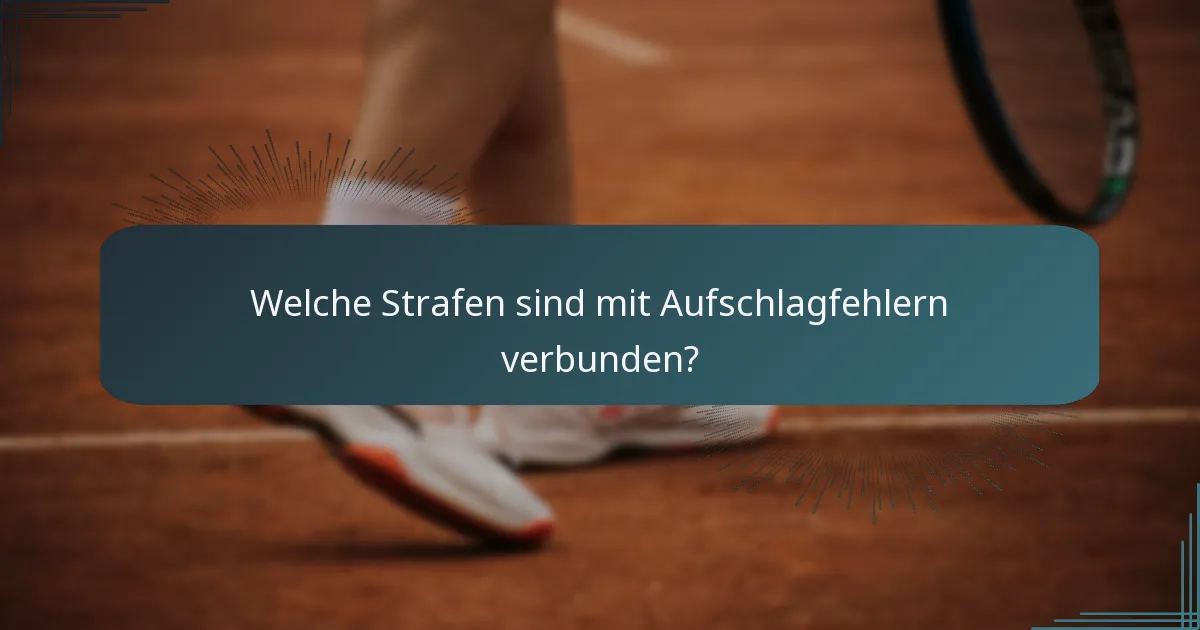Welche Strafen sind mit Aufschlagfehlern verbunden?
