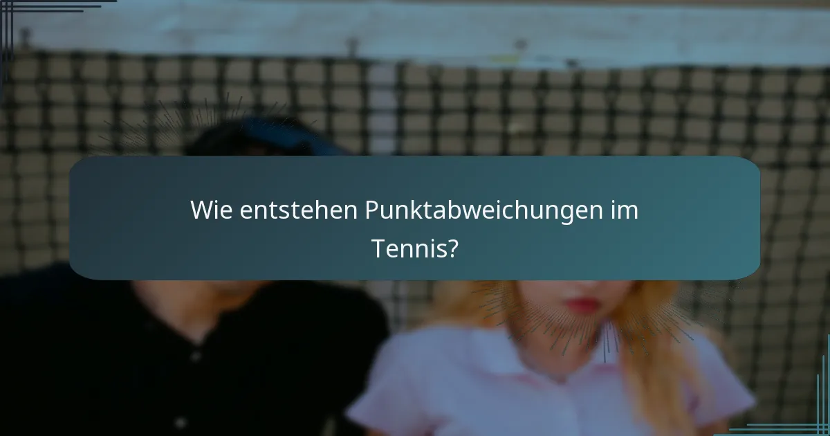 Wie entstehen Punktabweichungen im Tennis?
