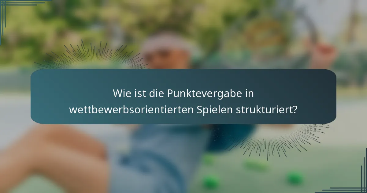 Wie ist die Punktevergabe in wettbewerbsorientierten Spielen strukturiert?