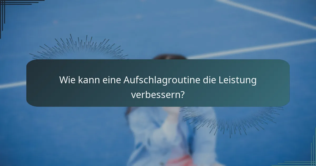 Wie kann eine Aufschlagroutine die Leistung verbessern?