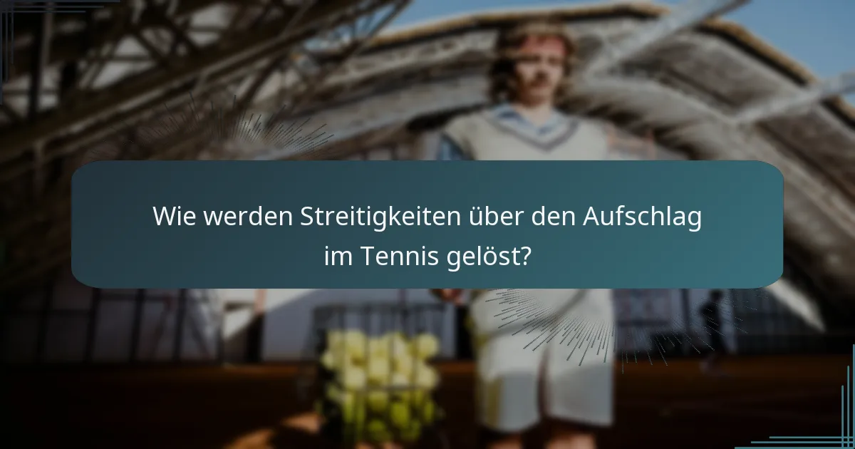 Wie werden Streitigkeiten über den Aufschlag im Tennis gelöst?